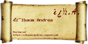 Ölbaum Andrea névjegykártya